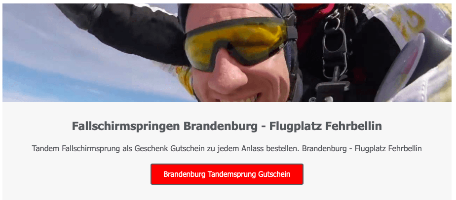 Fehrbellin Tandemsprung in Brandenburg