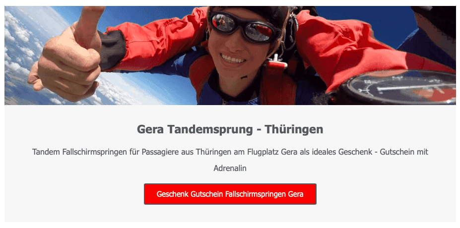 Thüringen Gera Tandemsprung