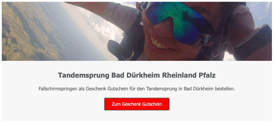 Bad Dürkheim Fallschirm Tandemsprung Rheinland Pfalz Fallschirmspringen Geschenk Gutschein Fallschirmsprung