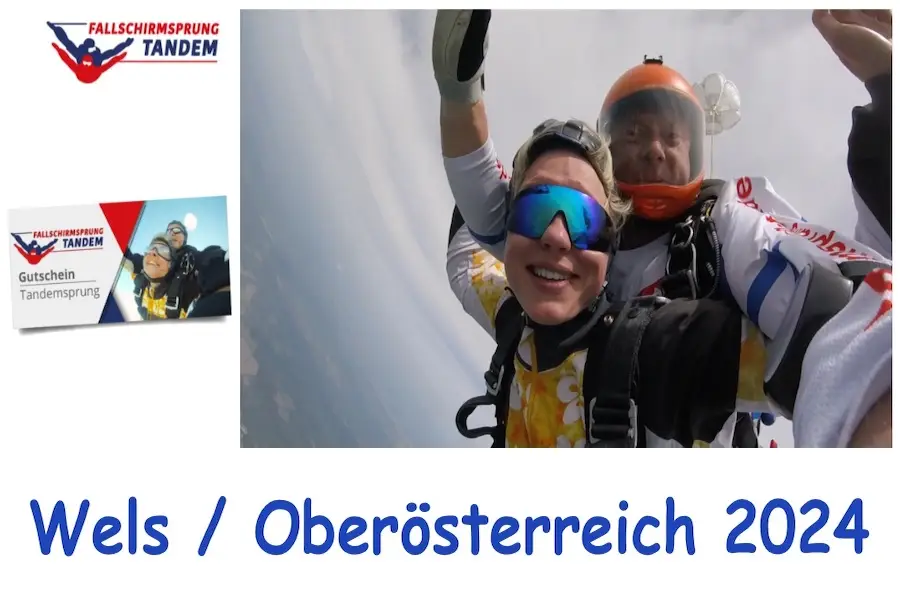 Fallschirmspringen Wels Oberösterreich Tandemsprung